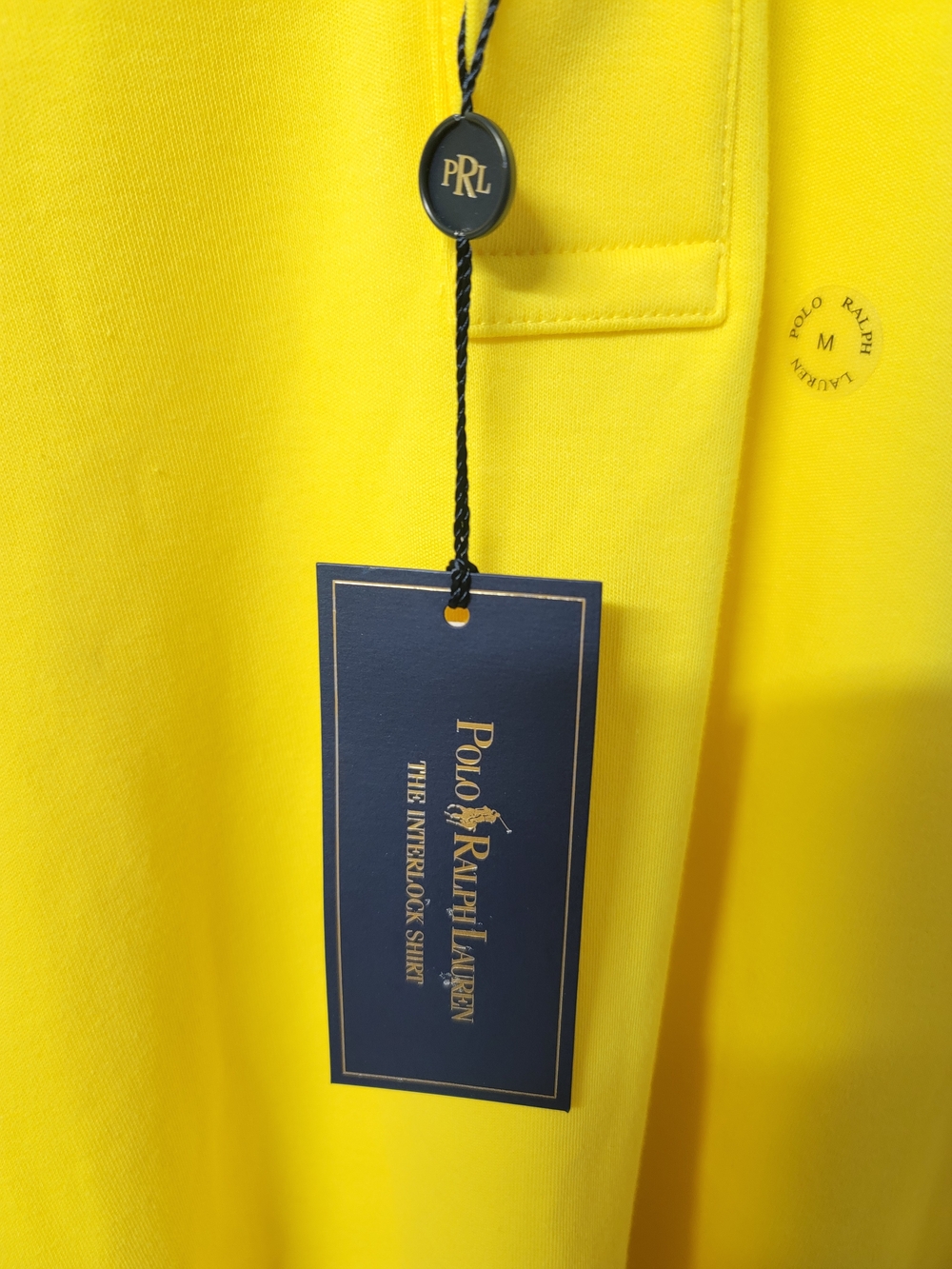 NEW Polo Ralph Lauren Short Sleeve Polo Solid Yellow Men's Medium - Picture 4 of 5